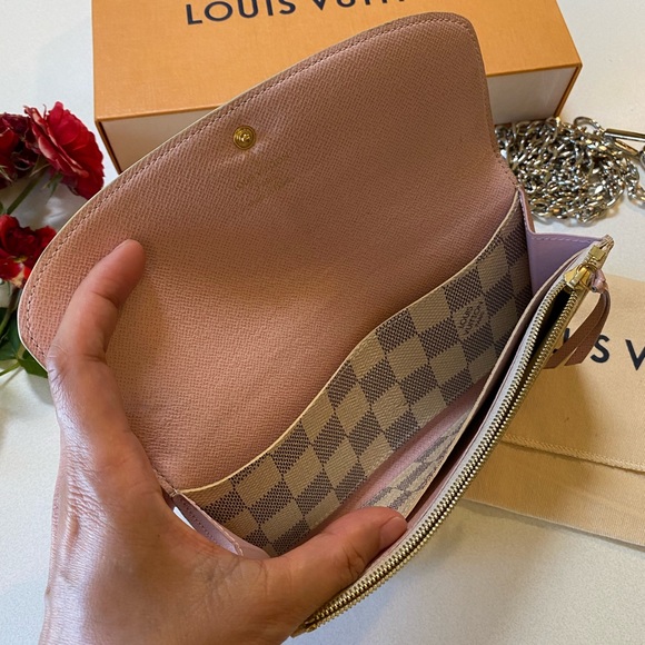 🎀LOUIS VUITTON Emilie Wallet Damier Azur - Picture 7 of 16